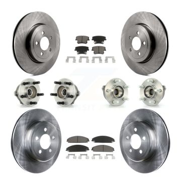 Front Rear Hub Bearing Brake Rotor & Pad Kit (10Pc) For Chrysler 300 Dodge Charger Magnum KBB-119254