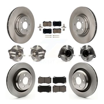 Front Rear Hub Bearing Disc Brake Rotors And Pads Kit (10Pc) For Dodge Charger Challenger KBB-119257