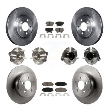 Front Rear Hub Bearing Disc Brake Rotor And Pad Kit (10Pc) For Dodge Charger Chrysler 300 KBB-119258