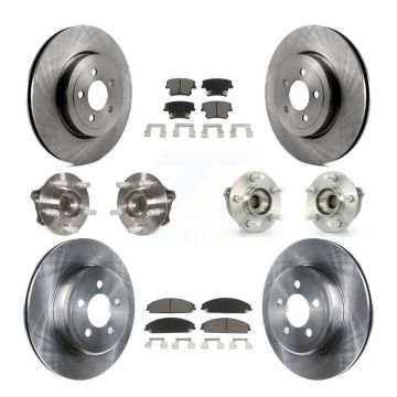 Front Rear Hub Bearing Disc Brake Rotor And Pad Kit (10Pc) For Dodge Charger Chrysler 300 KBB-119259