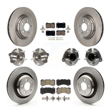 Front Rear Hub Bearing Disc Brake Rotors And Pads Kit (10Pc) For Dodge Challenger Charger KBB-119261