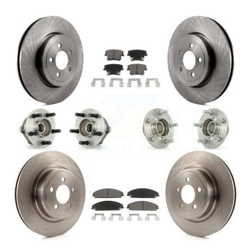 Front Rear Hub Bearing Brake Rotor & Pad Kit (10Pc) For Dodge Charger With Police Package KBB-119264
