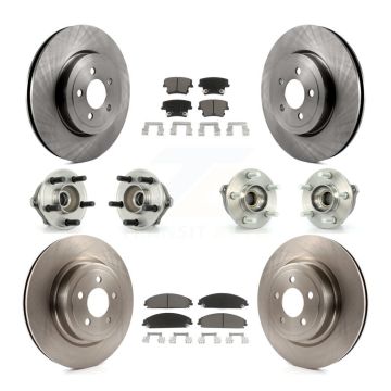 Front Rear Hub Bearing Brake Rotor & Pad Kit (10Pc) For Dodge Charger With Police Package KBB-119265