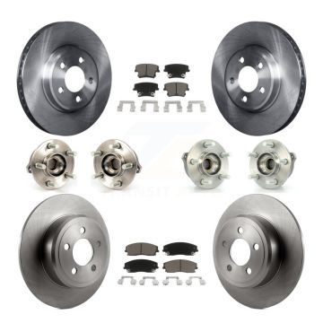 Front Rear Hub Bearing Disc Brake Rotor And Pad Kit (10Pc) For Dodge Charger Chrysler 300 KBB-119266