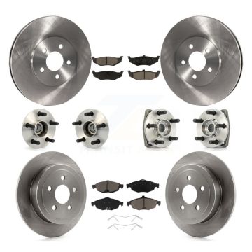 Front Rear Hub Bearing Disc Brake Rotor Pad Kit (10Pc) For Chrysler Sebring Dodge Stratus KBB-119313