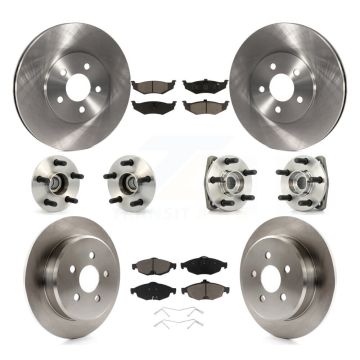 Front Rear Hub Bearing Disc Brake Rotor Pad Kit (10Pc) For Chrysler Sebring Dodge Stratus KBB-119314