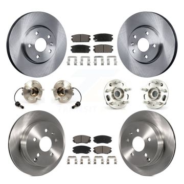 Front Rear Hub Bearing Disc Brake Rotor Pads Kit (10Pc) For Chevrolet Equinox GMC Terrain KBB-119371