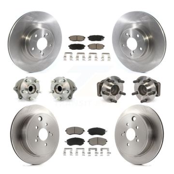 Front Rear Hub Bearings Disc Brake Rotors And Pads Kit (10Pc) For Toyota 86 Subaru BRZ KBB-119377