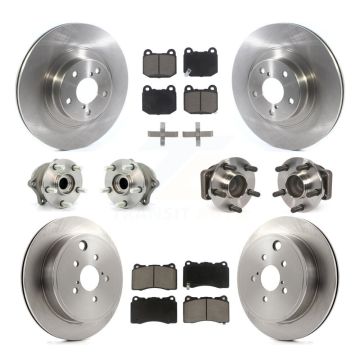 Front Rear Hub Bearing Brake Rotor Pads Kit (10Pc) For 2019 Toyota 86 TRD Special Edition KBB-119382