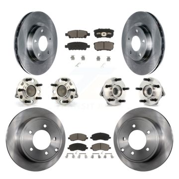 Front Rear Hub Bearing Brake Rotor Pads Kit (10Pc) For Chrysler Dodge Sebring Avenger 200 KBB-119403