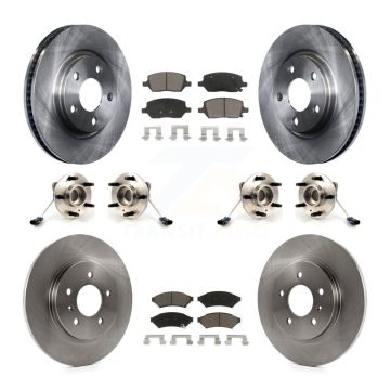 Front Rear Hub Bearing Brake Rotor Pads Kit (10Pc) For Pontiac Montana Chevrolet Uplander KBB-119421