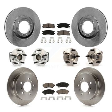 Front Rear Hub Bearing Brake Rotor & Pad Kit (10Pc) For Buick Century Regal Pontiac Grand KBB-119422