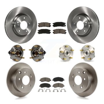 Front Rear Hub Bearing Brake Rotor Pad Kit (10Pc) For Mitsubishi Eclipse 2.4L To 10 31 05 KBB-119432