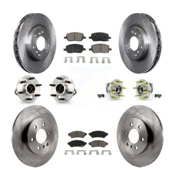 Front Rear Hub Bearing Brake Rotor Pads Kit (10Pc) For Pontiac Montana Chevrolet Uplander KBB-119471