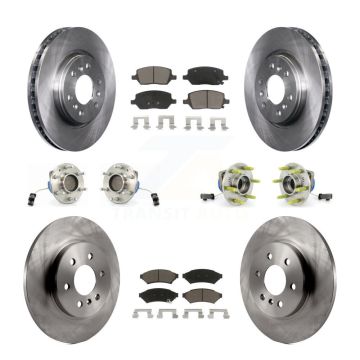 Front Rear Hub Bearing Brake Rotor Pads Kit (10Pc) For Pontiac Montana Chevrolet Uplander KBB-119472