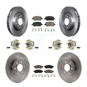Front Rear Hub Bearing Brake Rotor Pads Kit (10Pc) For Pontiac Montana Chevrolet Uplander KBB-119474