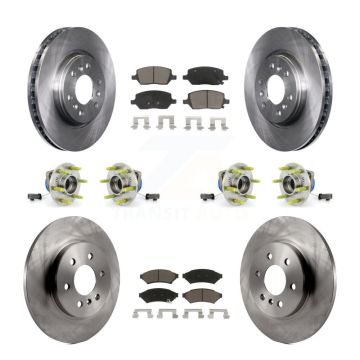 Front Rear Hub Bearings Disc Brake Rotors And Pads Kit (10Pc) For 2006 Saturn Relay AWD KBB-119475