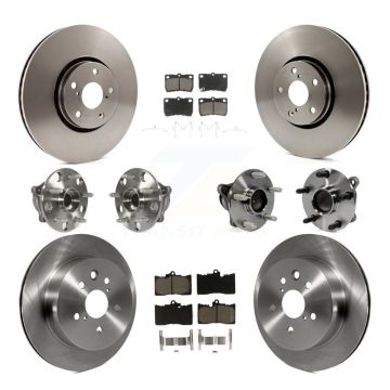 Front Rear Hub Bearing Disc Brake Rotor Pad Kit (10Pc) For Lexus IS350 GS350 GS450h GS430 KBB-119499