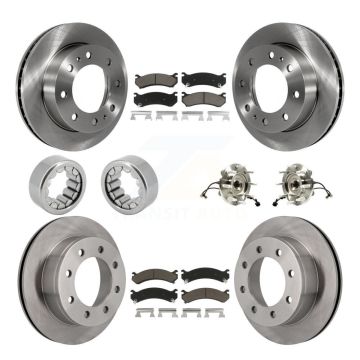 Front Rear Hub Bearing Brake Rotor Pad Shoe Kit (10Pc) For Chevrolet Silverado 2500 HD XL KBB-119580