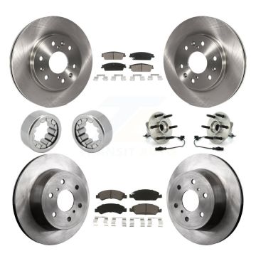 Front Rear Hub Bearing Brake Rotor & Pad Shoe Kit (10Pc) For Chevrolet Silverado 1500 GMC KBB-119634