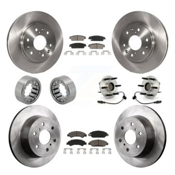 Front Rear Hub Bearing Brake Rotor Pads Shoe Kit (10Pc) For Chevrolet Avalanche GMC Tahoe KBB-119638