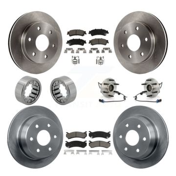 Front Rear Hub Bearing Brake Rotor Pad Shoe Kit (10Pc) For Chevrolet Astro GMC Safari RWD KBB-119651
