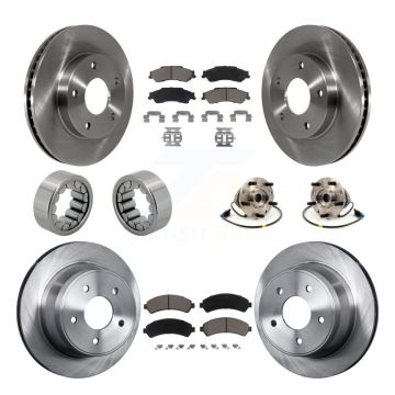 Front Rear Hub Bearing Brake Rotor Pad Shoe Kit (10Pc) For Chevrolet GMC Blazer S10 Jimmy KBB-119672