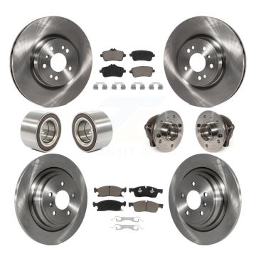 Front Rear Hub Bearing Brake Rotor And Pad Shoe Kit (10Pc) For Mercedes-Benz ML350 GLE350 KBB-119732