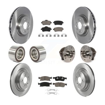 Front Rear Hub Bearing Brake Rotor And Pad Shoe Kit (10Pc) For Mercedes-Benz GL350 GLS450 KBB-119733