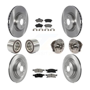 Front Rear Hub Bearing Brake Rotor And Pad Shoe Kit (10Pc) For Mercedes-Benz GL350 GLS450 KBB-119788