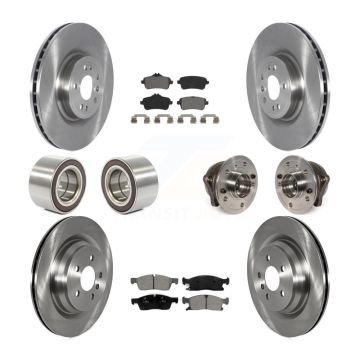 Front Rear Hub Bearing Disc Brake Rotor And Pads Shoe Kit (10Pc) For Mercedes-Benz GLE400 KBB-119790