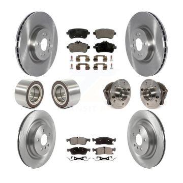 Front Rear Hub Bearing Brake Rotor And Pad Shoe Kit (10Pc) For Mercedes-Benz GL350 GLS450 KBB-119820