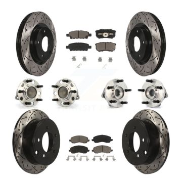 Front Rear Hub Bearing Coat Brake Rotor Pad Kit (10Pc) For Chrysler Dodge Sebring Avenger KBB-119833
