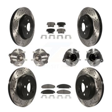Front Rear Hub Bearing Coated Brake Rotor Pad Kit (10Pc) For Dodge Charger Challenger 300 KBB-119841