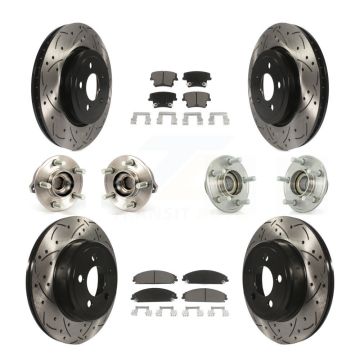 Front Rear Hub Bearing Coat Brake Rotor Pads Kit (10Pc) For Chrysler 300 Dodge Challenger KBB-119842