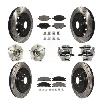 Front Rear Hub Bearing Coat Brake Rotor Pad Kit (10Pc) For Ford Taurus Police Interceptor KBB-119861
