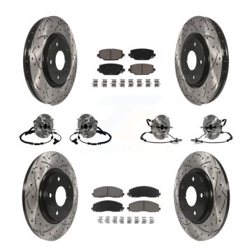 Front Rear Bearing Coat Brake Rotor Pads Kit (10Pc) For Dodge Grand Caravan Chrysler Town KBB-119884