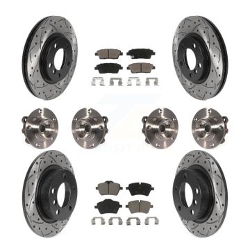 Front Rear Hub Bearing Coat Brake Rotor Pad Kit (10Pc) For Mini Cooper Countryman Paceman KBB-119898