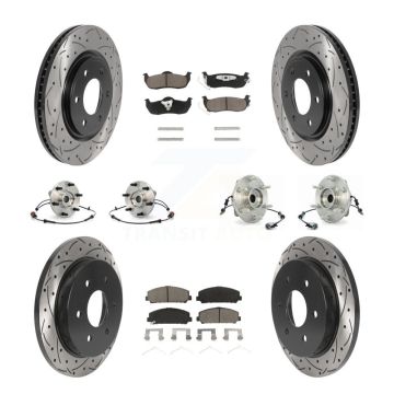 Front Rear Hub Bearing Coat Brake Rotor Pads Kit (10Pc) For 2007 INFINITI QX56 From 04 07 KBB-119902