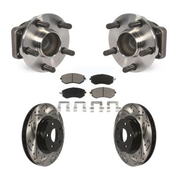 Front Hub Bearing Coat Drill Slot Brake Rotor Pad Kit For 2013-2016 Scion FR-S Subaru BRZ KBB-120127