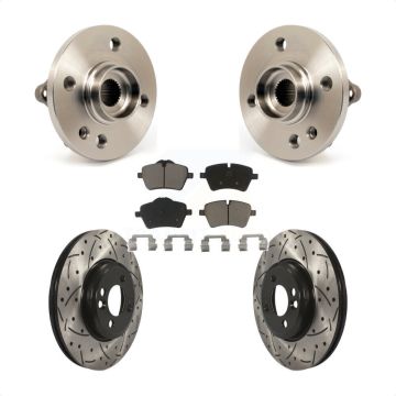 Front Hub Bearing Assembly Coated Drilled Slotted Brake Rotor And Pad Kit For Mini Cooper KBB-120158