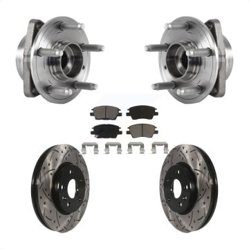 Front Hub Bearing Coated Drill Slot Brake Rotor Pads Kit For Chevrolet Cruze Volt Bolt EV KBB-120201