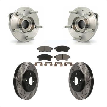 Front Hub Bearing Drill Slot Brake Rotor Pad Kit For 2014-2015 Chevrolet Cruze GAS engine KBB-120203