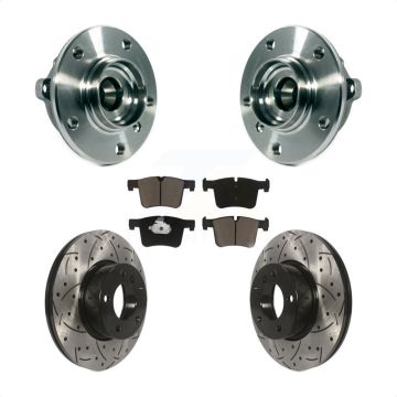 Front Hub Bearing Drill Slot Brake Rotor Pads Kit For BMW 328i xDrive 320i 228i 428i Gran KBB-120214