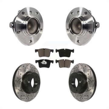 Front Hub Bearing Drilled Slot Brake Rotor Pads Kit For BMW 328i 320i 228i 428i 230i Gran KBB-120215