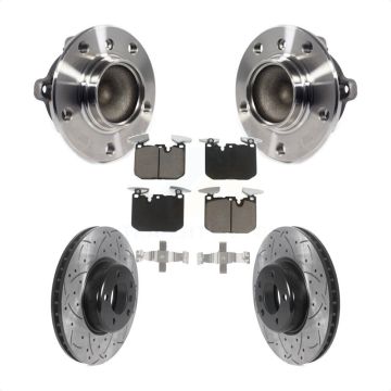 Front Hub Bearing Drill Slot Brake Rotor Pad Kit For BMW 335i 328i 228i 435i M240i 230i 3 KBB-120217