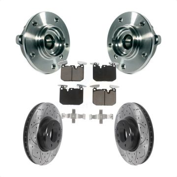 Front Hub Bearing Drill Slot Brake Rotor Pads Kit For BMW 328i xDrive 320i 228i 435i Gran KBB-120220