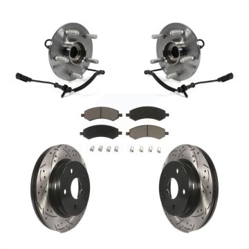 Front Hub Bearing Assembly Coated Drill Slot Brake Rotor Pad Kit For Ram 1500 Classic 4WD KBB-120281