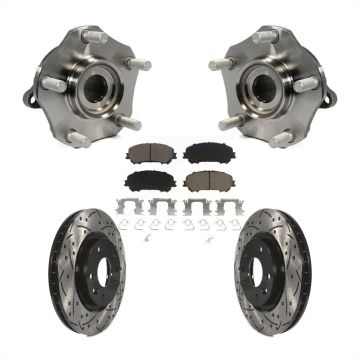 Front Hub Bearing Assembly Drill Slot Brake Rotor Pads Kit For Nissan Rogue Sport Qashqai KBB-120291