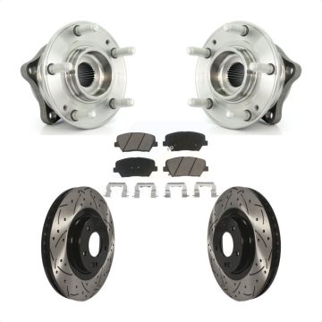 Front Hub Bearing Drilled Slot Brake Rotor Pad Kit For Hyundai Santa Fe Sport Kia Sorento KBB-120321